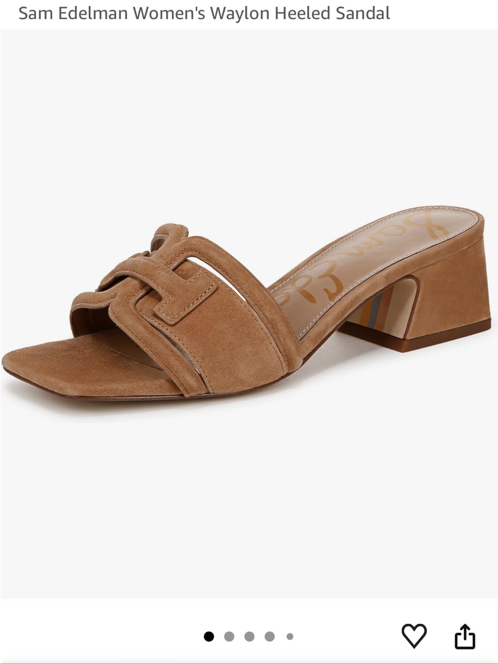 Sam Edelman Suede Waylon Mule - Cyprus Tan